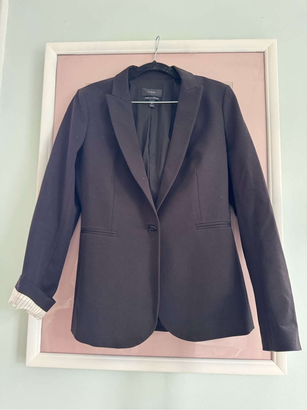 J crew Black Single-Button Fitted Blazer